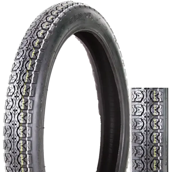 Emark-Approved High Indurace Motorcycle Tires 2.50-17 TT/TL-Tread Design for Hard Nomal Road Motocycle, Enduro & Hard Pack Terrain-J607