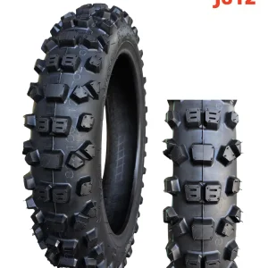 Off-Road Scooter Tire 80/100-12 TT- Reinforced Sidewall & Deep Pattern for Mough Road & Comfort-J612