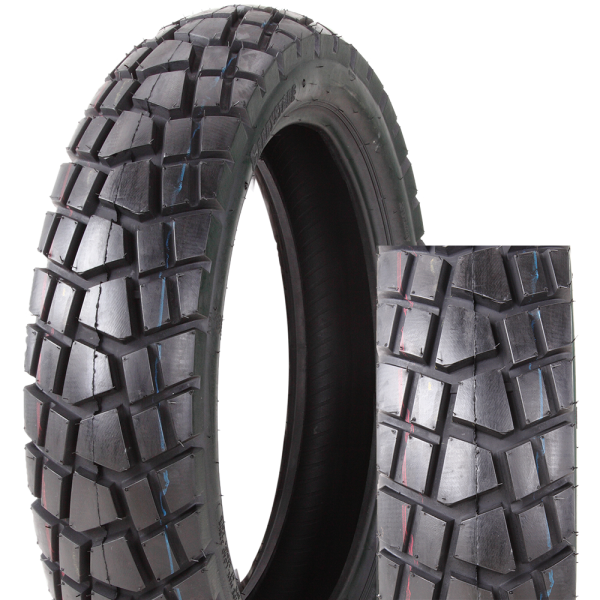 Hard Terrain Dirt Bike Tire - Stiff Block Tread Pattern for Superior Wear Resistance on Rocky Surfaces-J650