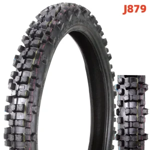 34 years Manufacture Supply Motorcycle Bias Tyre Muddy Front Pattern 10mm 14mm 17mm Depth 80/100-19 4PR/6PR TT Rim 1.85*19 Pneumatic Tire -J879